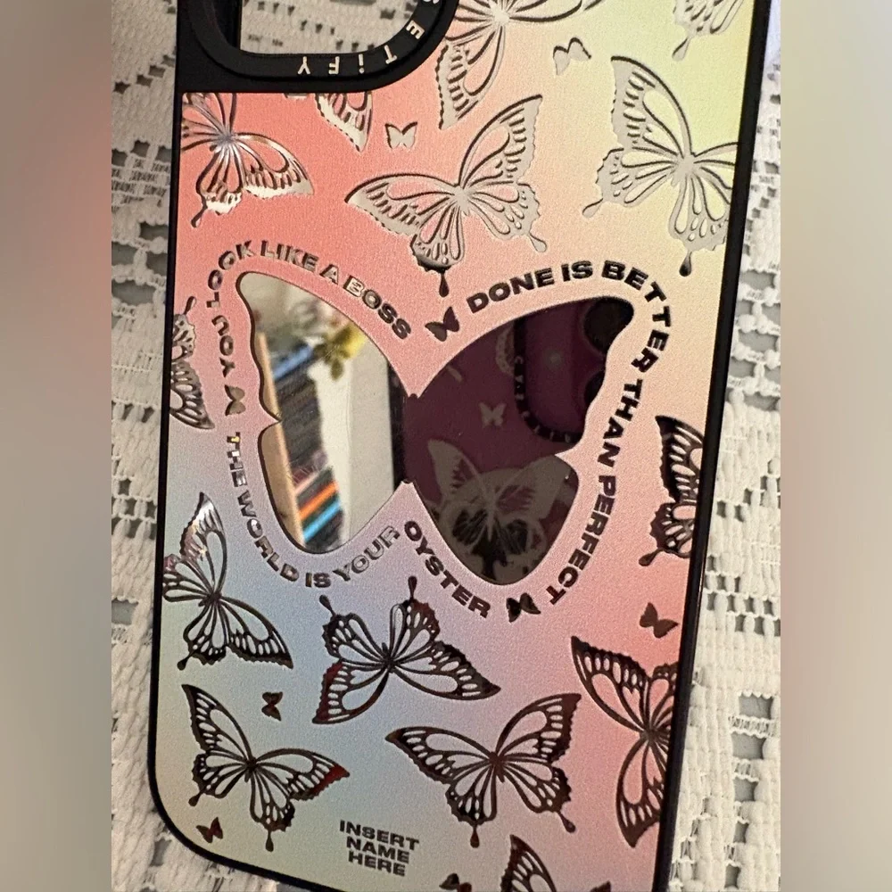 Casetify butterfly mirror iPhone 14 case - Picture 2 of 2